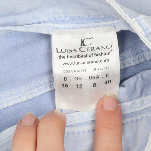 Luisa Cerano Womens Blue Size 12 Skinny Jeans Stretch Cotton