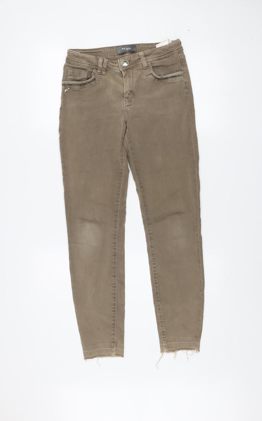 Mos Mosh Women's Beige Skinny Jeans Size 24 Slim Fit Mid Rise