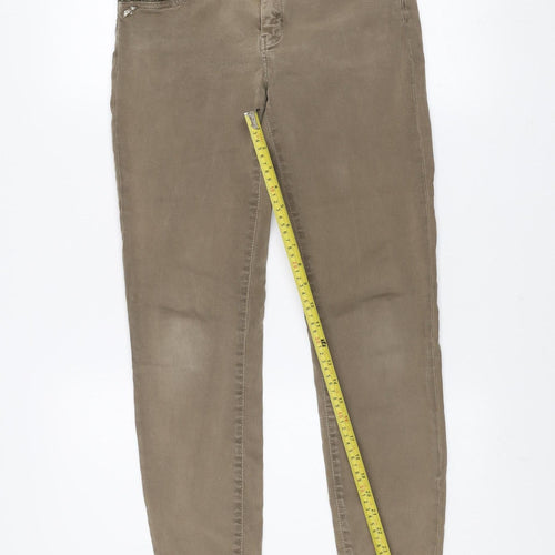 Mos Mosh Women's Beige Skinny Jeans Size 24 Slim Fit Mid Rise