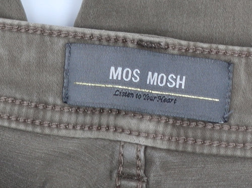 Mos Mosh Women's Beige Skinny Jeans Size 24 Slim Fit Mid Rise