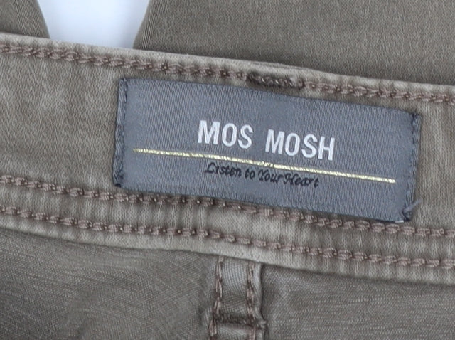 Mos Mosh Women's Beige Skinny Jeans Size 24 Slim Fit Mid Rise