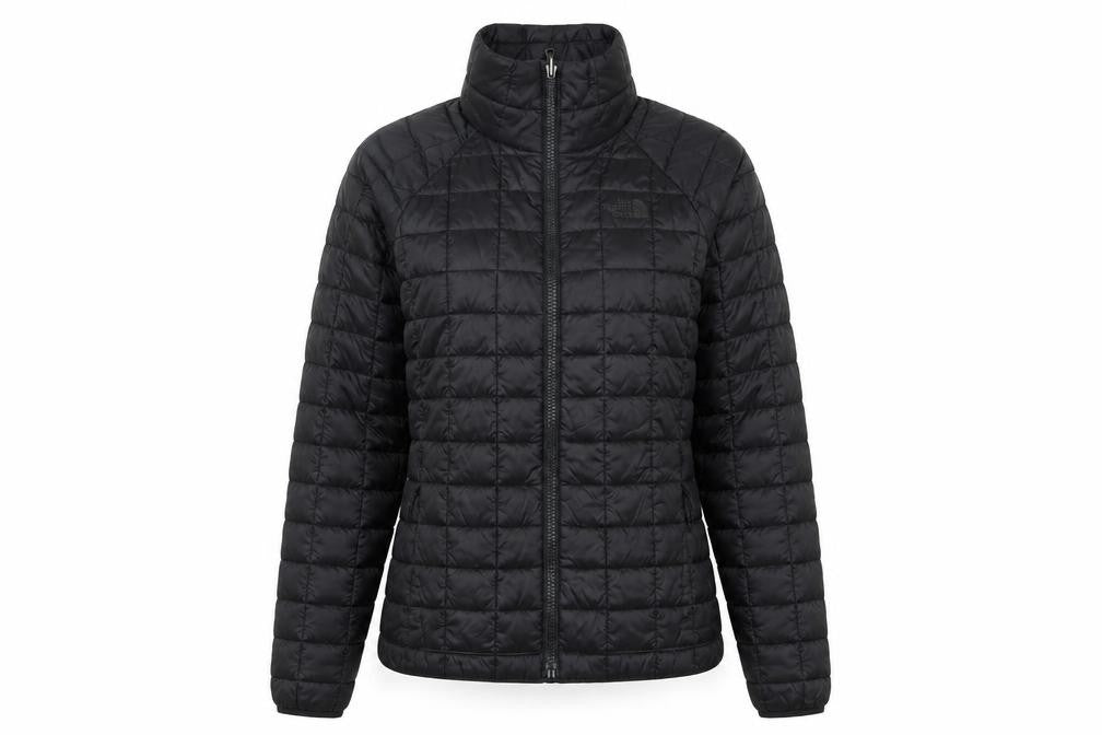Front view of The North Face women’s black xs quilted puffer jacket