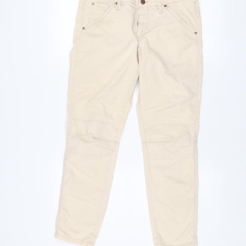 Part Two Women’s Beige Cotton Blend Cargo Trousers Size 12 Regular