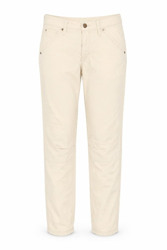 Front view of Part Two Women’s Beige Cotton Blend Cargo Trousers, size UK 12, Regular