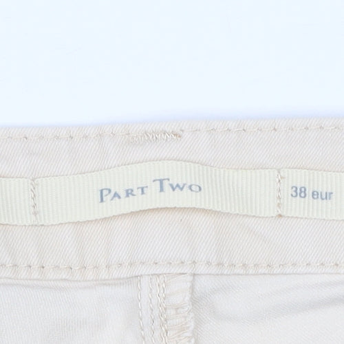 Part Two Women’s Beige Cotton Blend Cargo Trousers Size 12 Regular
