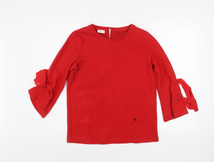 Gerry Weber Women’s Red Bow Sleeve 3/4 Blouse Size 8