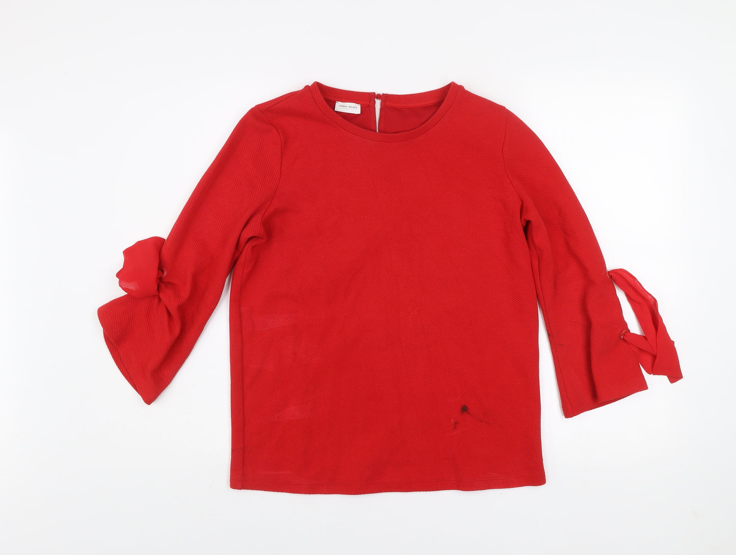 Gerry Weber Women’s Red Bow Sleeve 3/4 Blouse Size 8