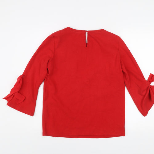 Gerry Weber Women’s Red Bow Sleeve 3/4 Blouse Size 8
