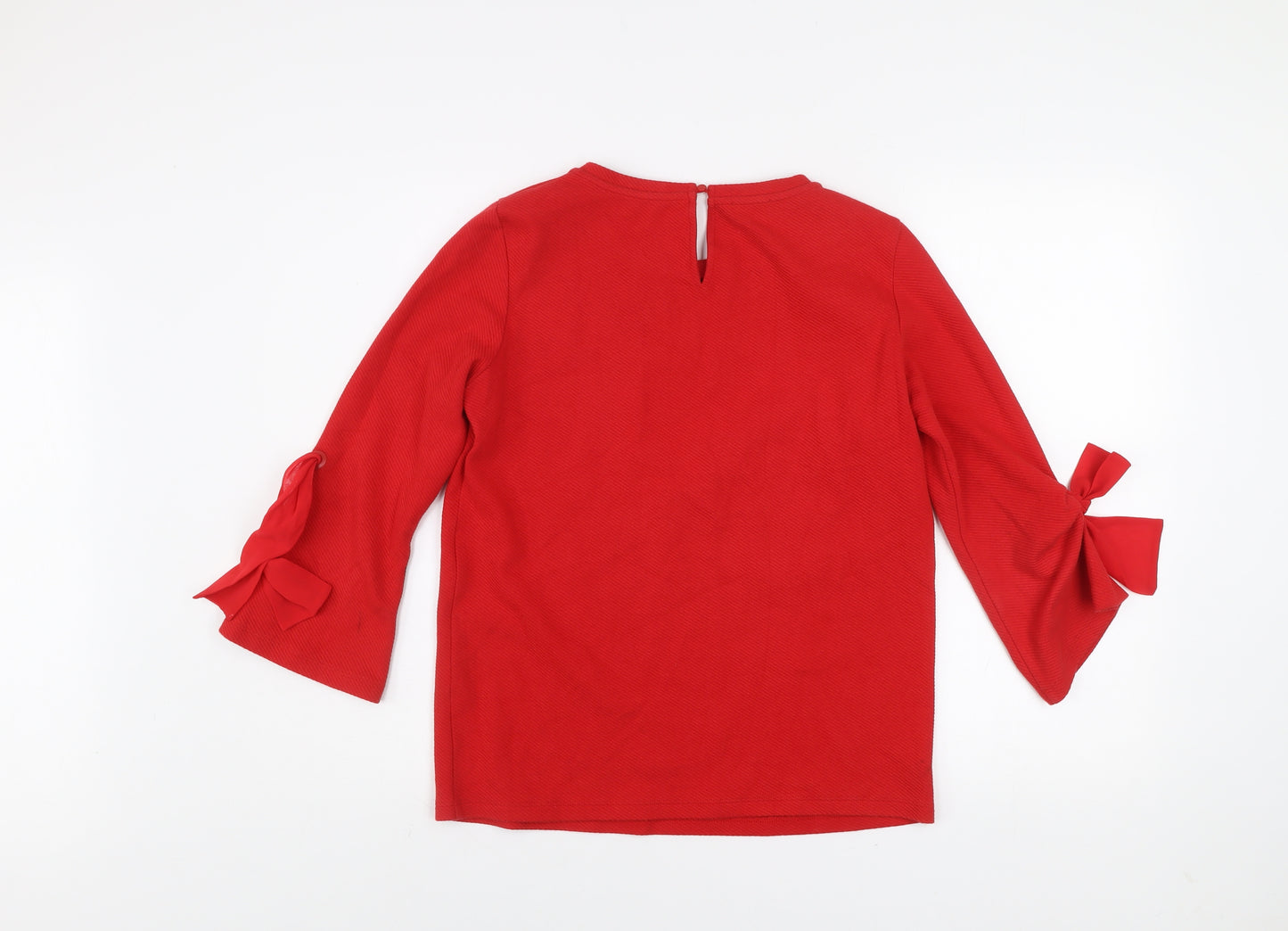 Gerry Weber Women’s Red Bow Sleeve 3/4 Blouse Size 8