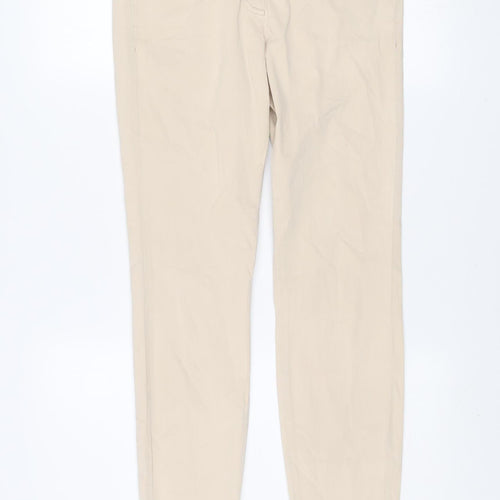 Luisa Cerano Women's Beige Chino Trousers Size 10 Slim Fit
