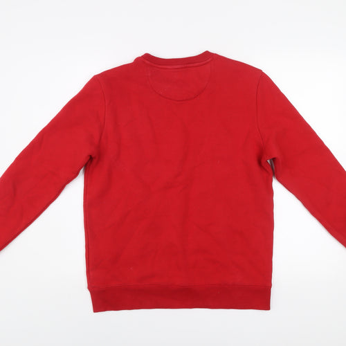 Calvin Klein Men's Red XS Pullover Sweatshirt Logo Crew Neck