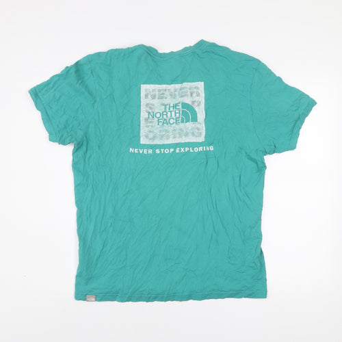 The North Face Men's Green Cotton Graphic Logo T-Shirt Size L