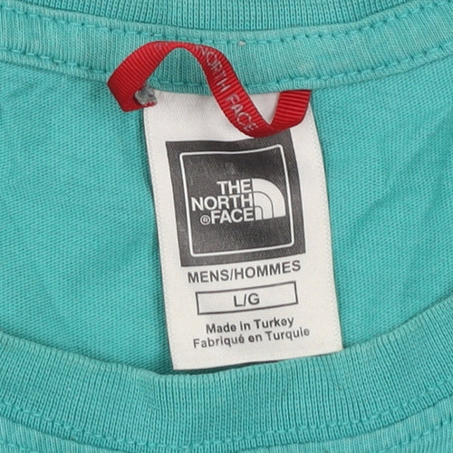 The North Face Men's Green Cotton Graphic Logo T-Shirt Size L