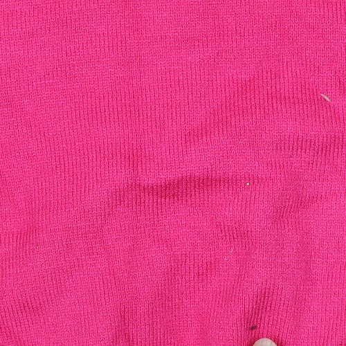 Savida Women's Pink XS Crew Neck Button Back Jumper