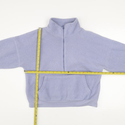Dunnes Stores Women Blue Small 1/2 Zip Fleece Sweatshirt