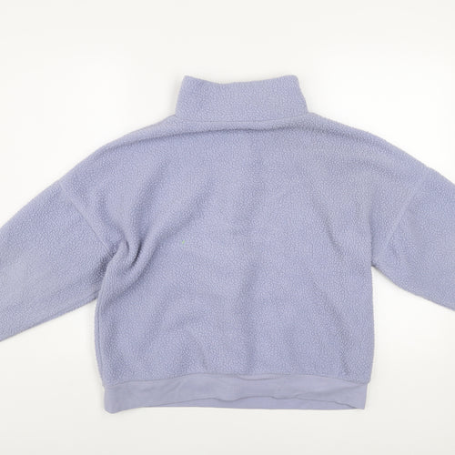 Dunnes Stores Women Blue Small 1/2 Zip Fleece Sweatshirt