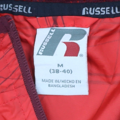 Russell Men Red Hooded Windbreaker Jacket M 38in Polyester