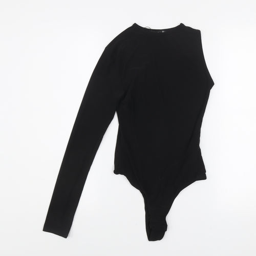 Boohoo Womens Black Long Sleeve Slim Fit Crew Neck Bodysuit UK 8