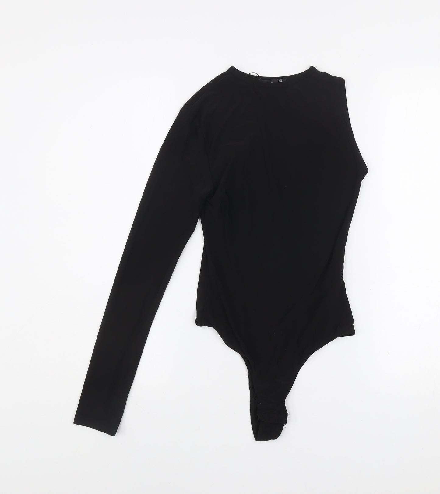 Boohoo Womens Black Long Sleeve Slim Fit Crew Neck Bodysuit UK 8