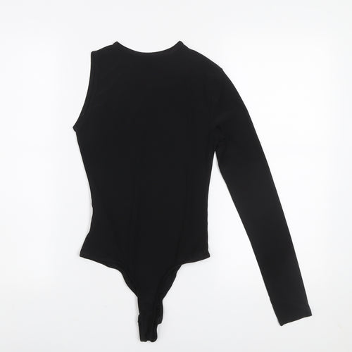 Boohoo Womens Black Long Sleeve Slim Fit Crew Neck Bodysuit UK 8