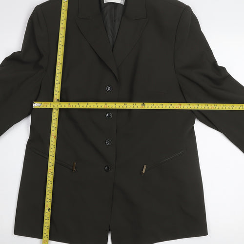Marcona Women's Black Size 14 Lined Single-Breasted Blazer