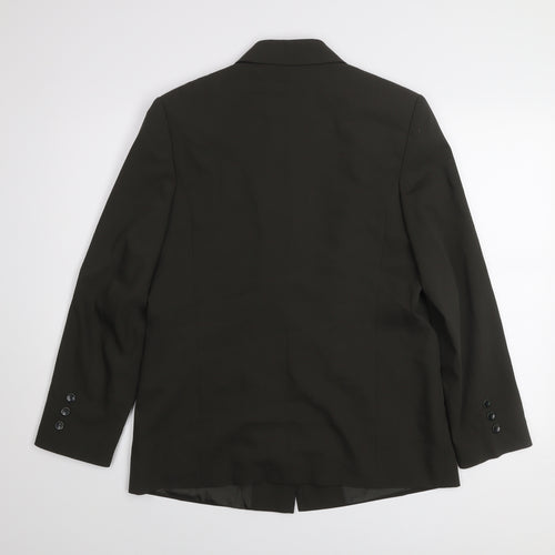 Marcona Women's Black Size 14 Lined Single-Breasted Blazer