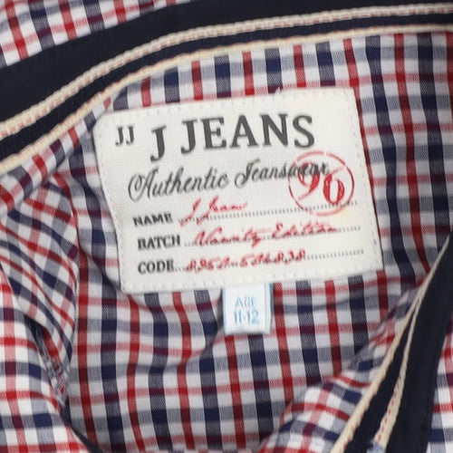 J Jeans Boys Blue Cotton Polo Shirt Age 11-12 Years Button-Down Collar