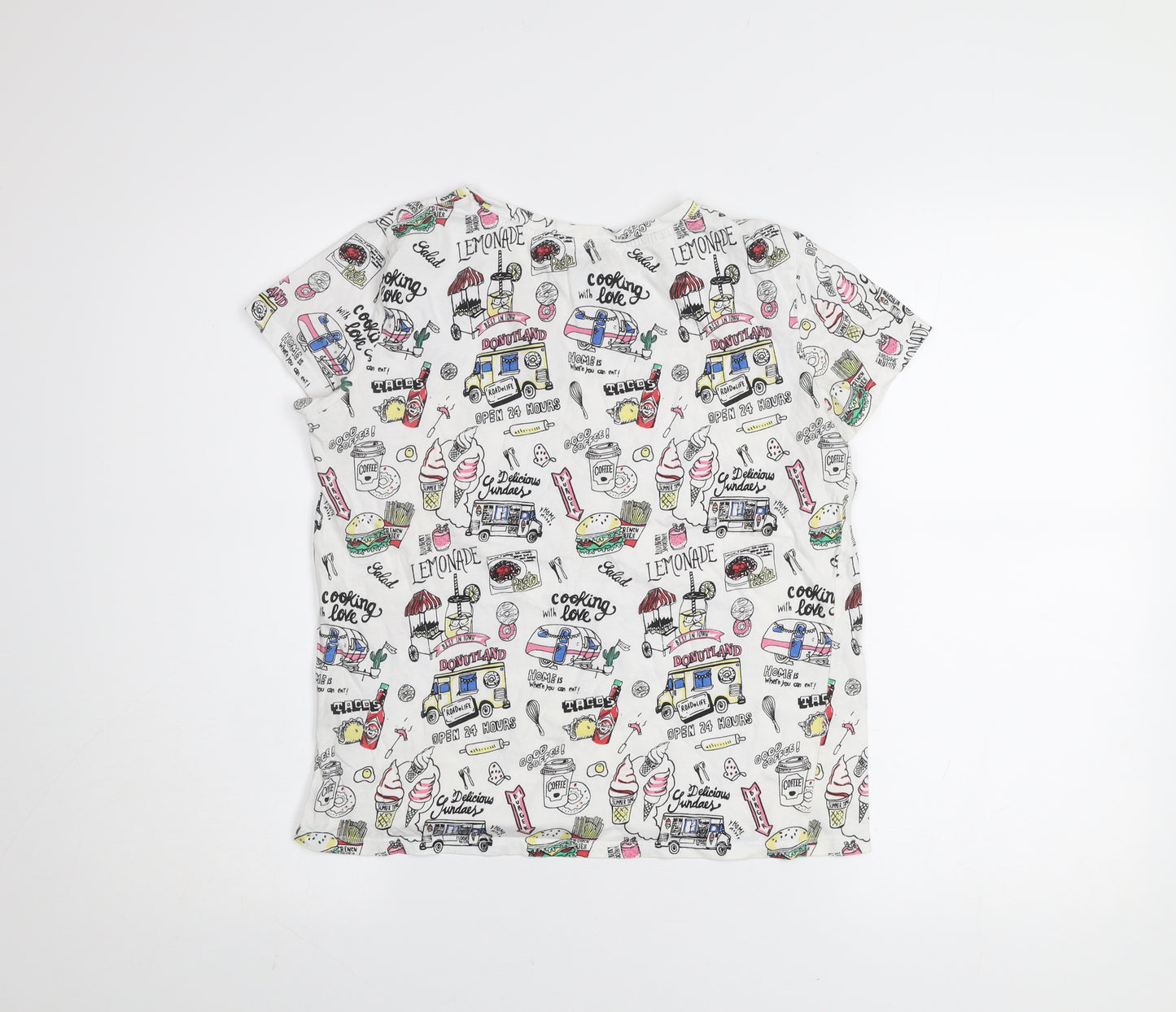 Bershka Girls Multicoloured Graphic Print Cotton T-Shirt 12 Years