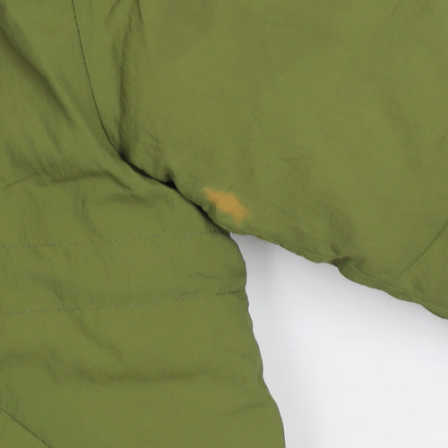 H&M Girls Green Hooded Puffer Jacket 2-3 Years Winter Coat