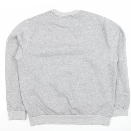 BoohooMAN Mens Grey Beverly Hills Logo Sweatshirt Size M
