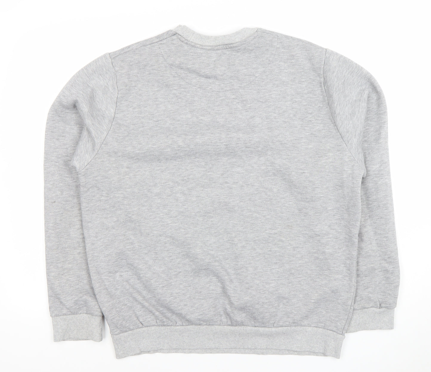 BoohooMAN Mens Grey Beverly Hills Logo Sweatshirt Size M