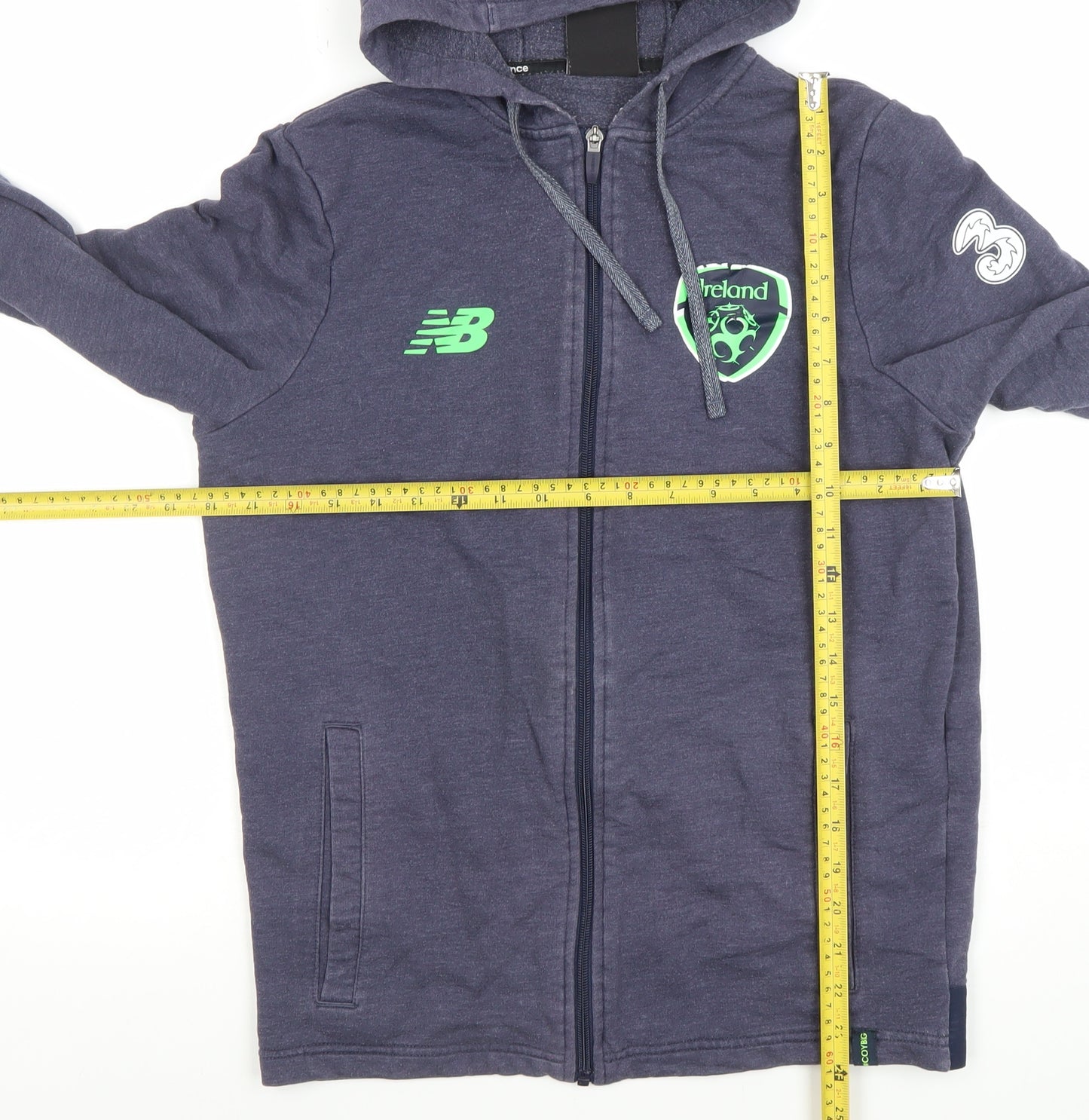 New Balance Men's Blue Full Zip Ireland Football Hoodie Size S