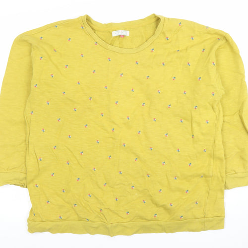 Brakeburn Women's Yellow Size 16 Cotton Pullover Sweatshirt