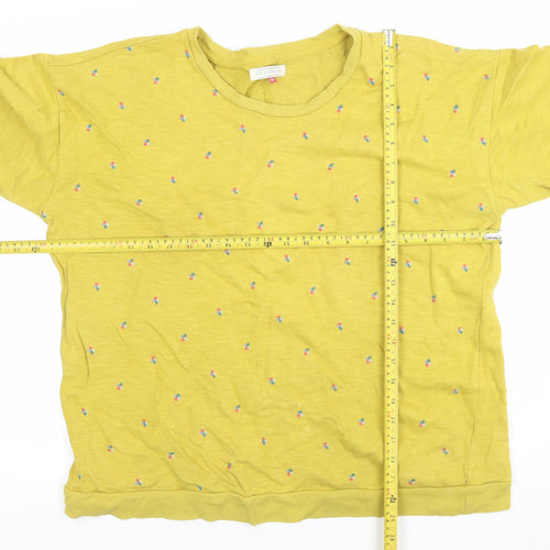 Brakeburn Women's Yellow Size 16 Cotton Pullover Sweatshirt