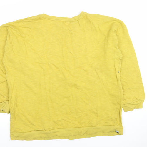 Brakeburn Women's Yellow Size 16 Cotton Pullover Sweatshirt