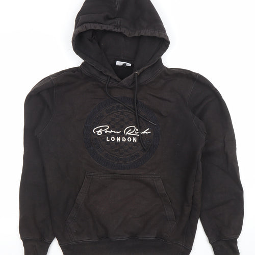 Born Rich London Black S Pullover Hoodie Cotton Blend Women's