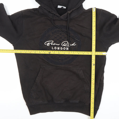 Born Rich London Black S Pullover Hoodie Cotton Blend Women's