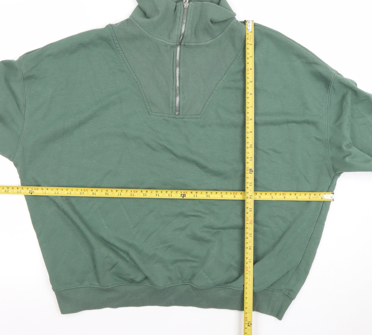 Dunnes Stores Women’s Green 1/2 Zip Pullover Sweatshirt UK 14