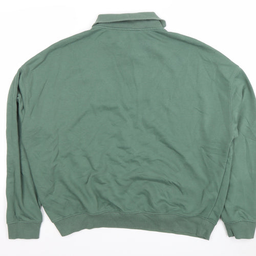 Dunnes Stores Women’s Green 1/2 Zip Pullover Sweatshirt UK 14