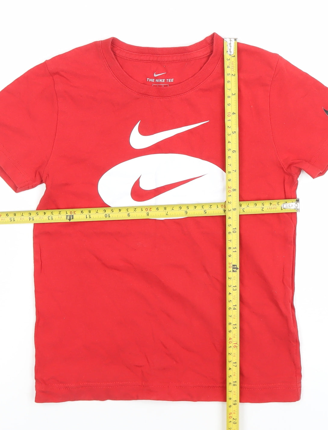 Nike Boys Red 6-7 Years Athletic Fit Logo Graphic T-Shirt