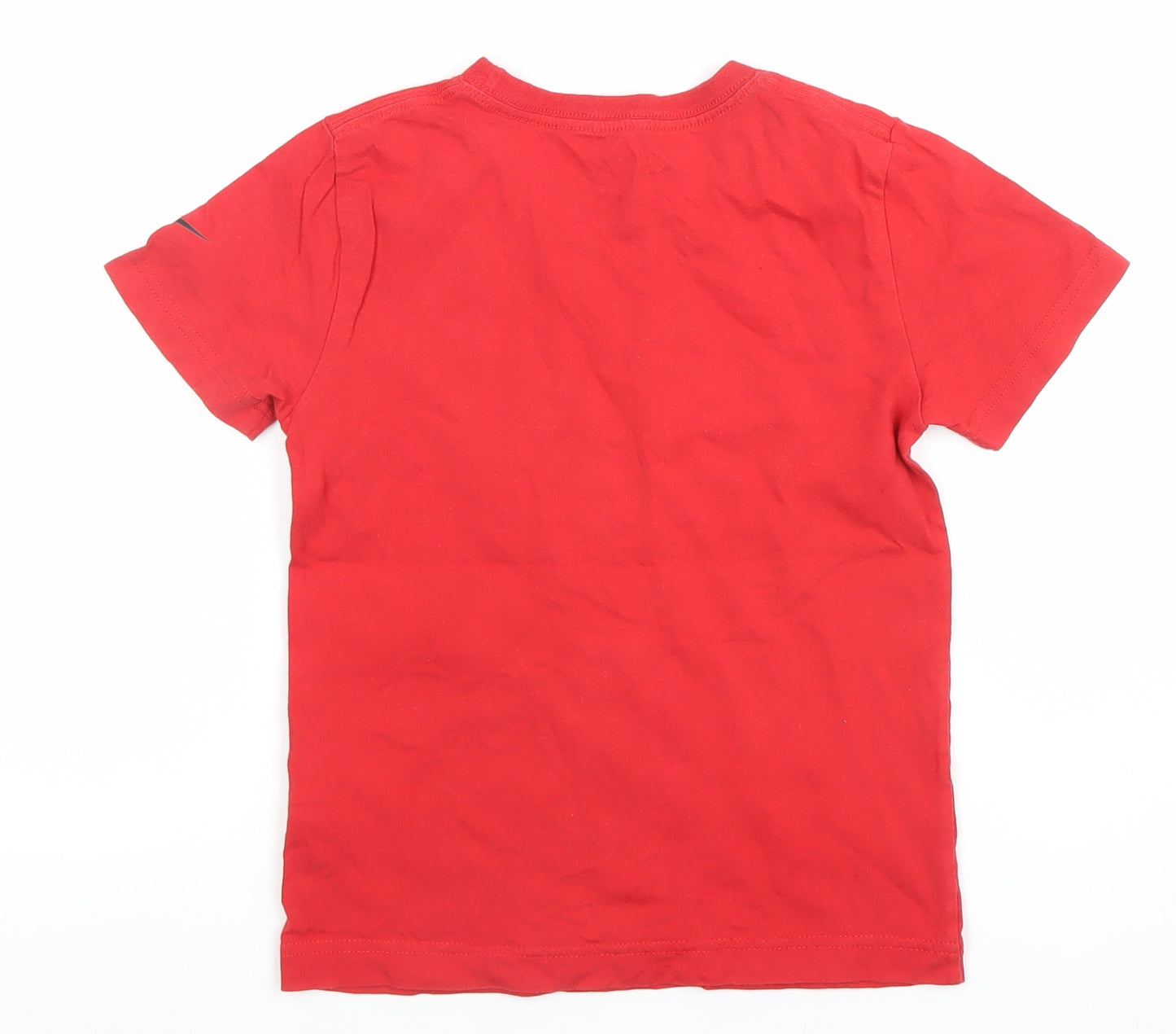 Nike Boys Red 6-7 Years Athletic Fit Logo Graphic T-Shirt