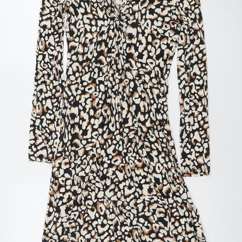 Primark Women's Multicoloured Animal Print Bodycon Midi Dress Size S