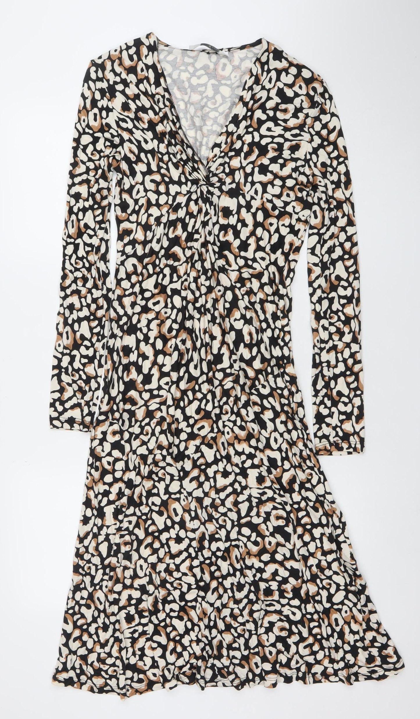 Primark Women's Multicoloured Animal Print Bodycon Midi Dress Size S