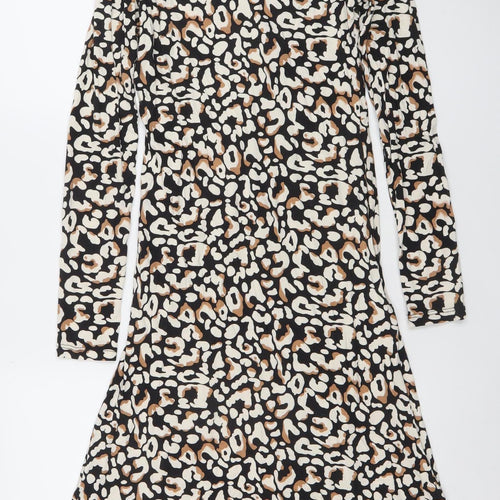 Primark Women's Multicoloured Animal Print Bodycon Midi Dress Size S