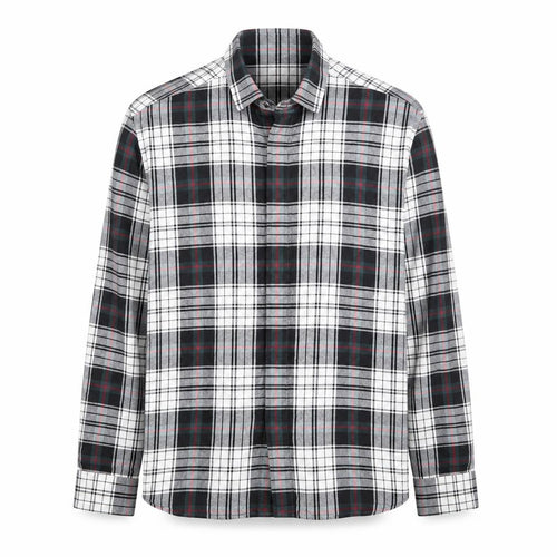 Etnies Limited Men Black Grey Plaid Button-Up Cotton Shirt M