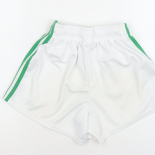 O'Neills Boys White Green Athletic Shorts Size 28in Polyester Activewear