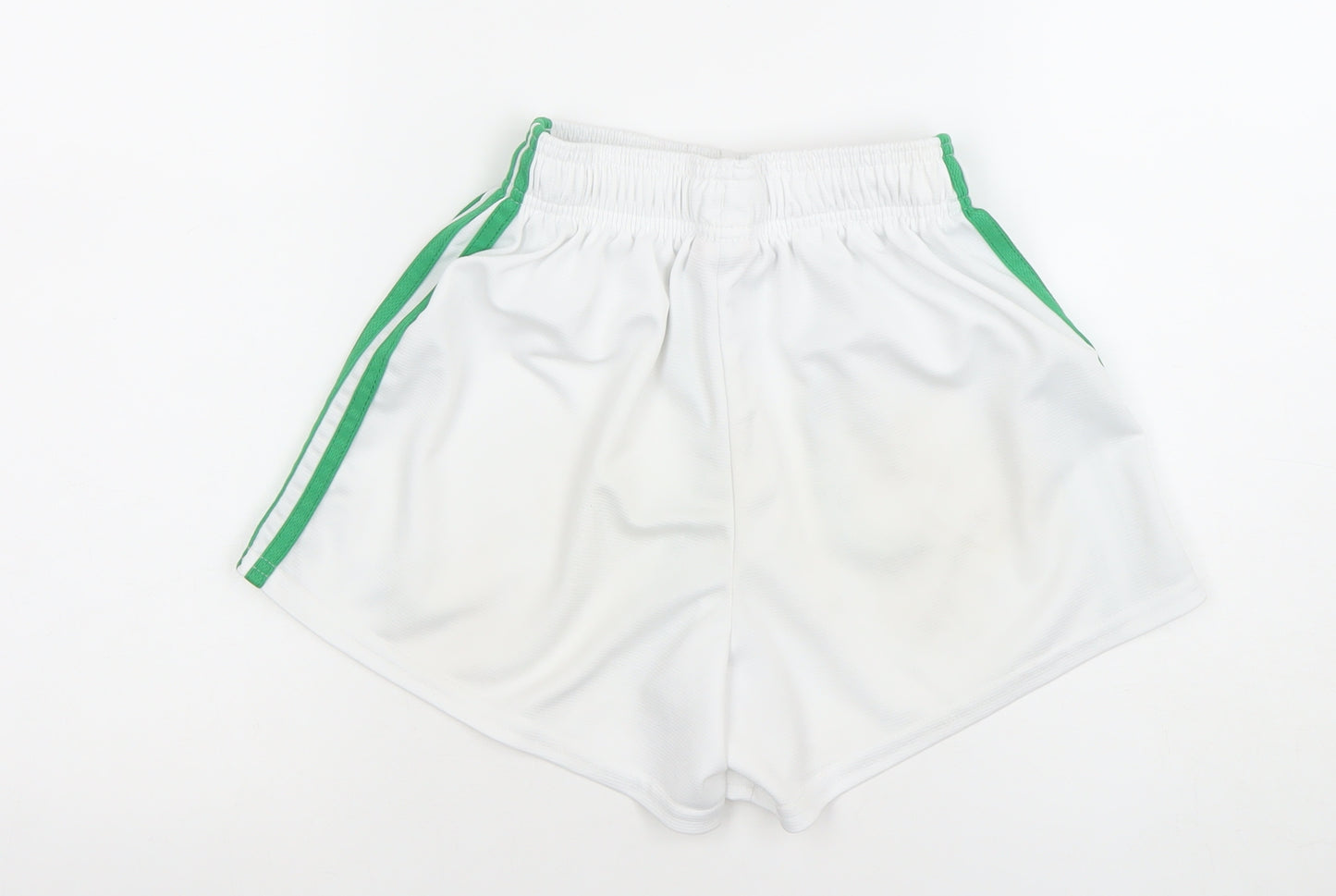 O'Neills Boys White Green Athletic Shorts Size 28in Polyester Activewear