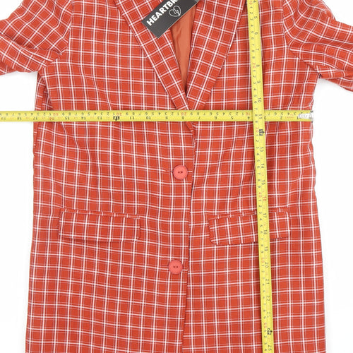 Heartbreak Women's Red Check Blazer UK 8 Single Breasted