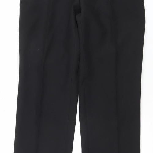 1860 Menswear Black Regular Fit Formal Dress Trousers Size 33R