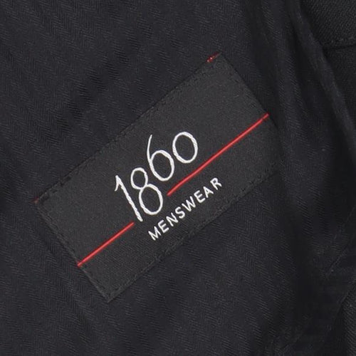 1860 Menswear Black Regular Fit Formal Dress Trousers Size 33R